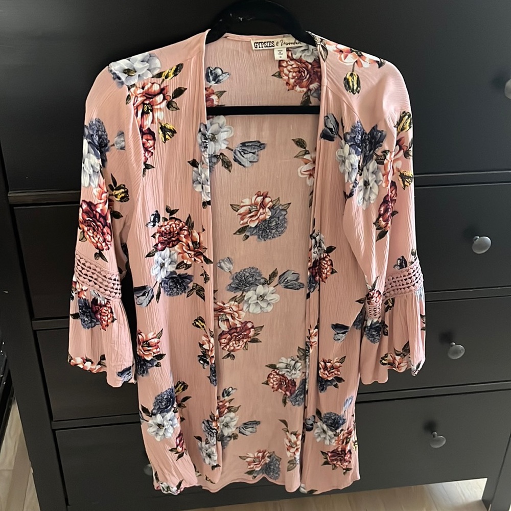 Mauve/Floral Duster